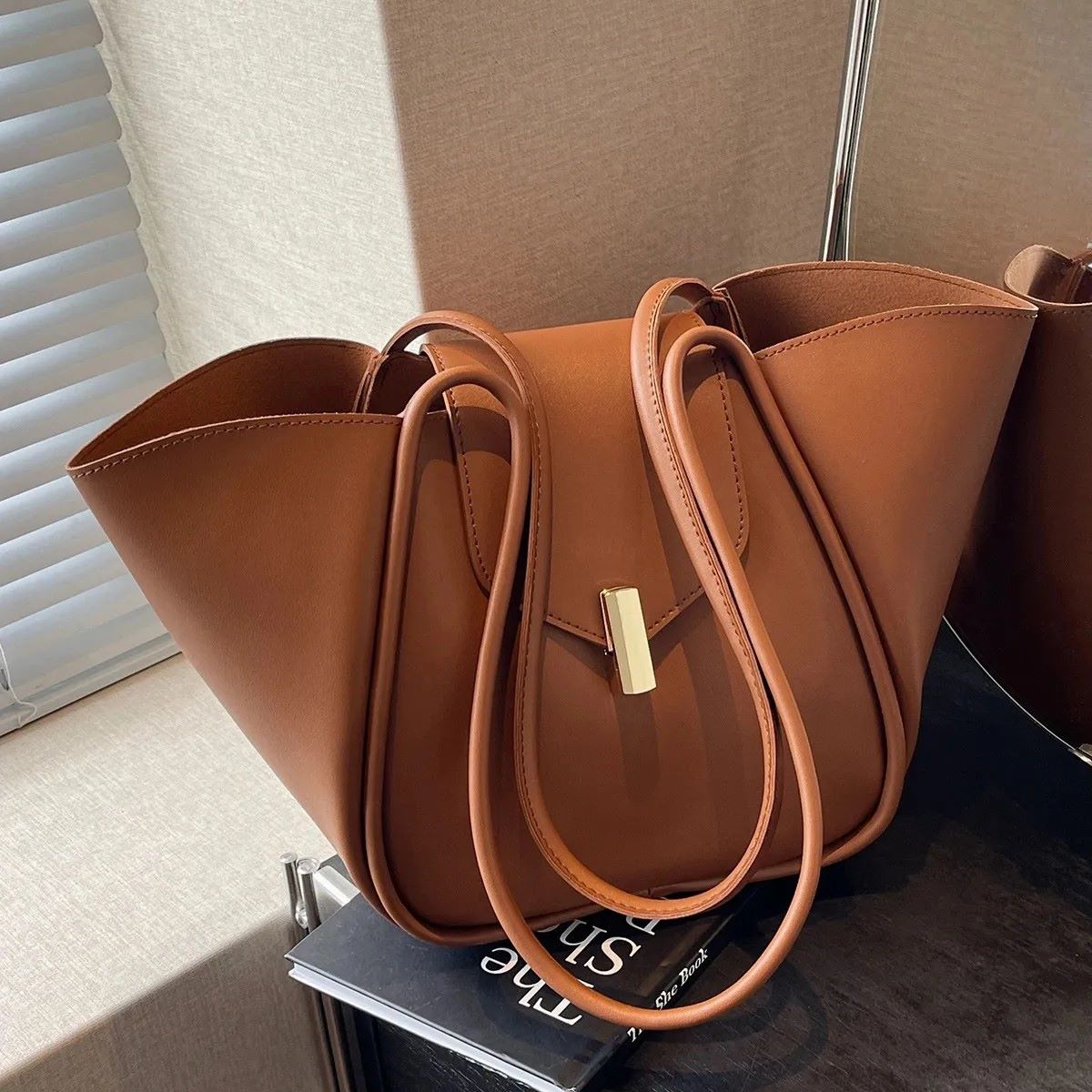 Adele Solid Medium Handbags