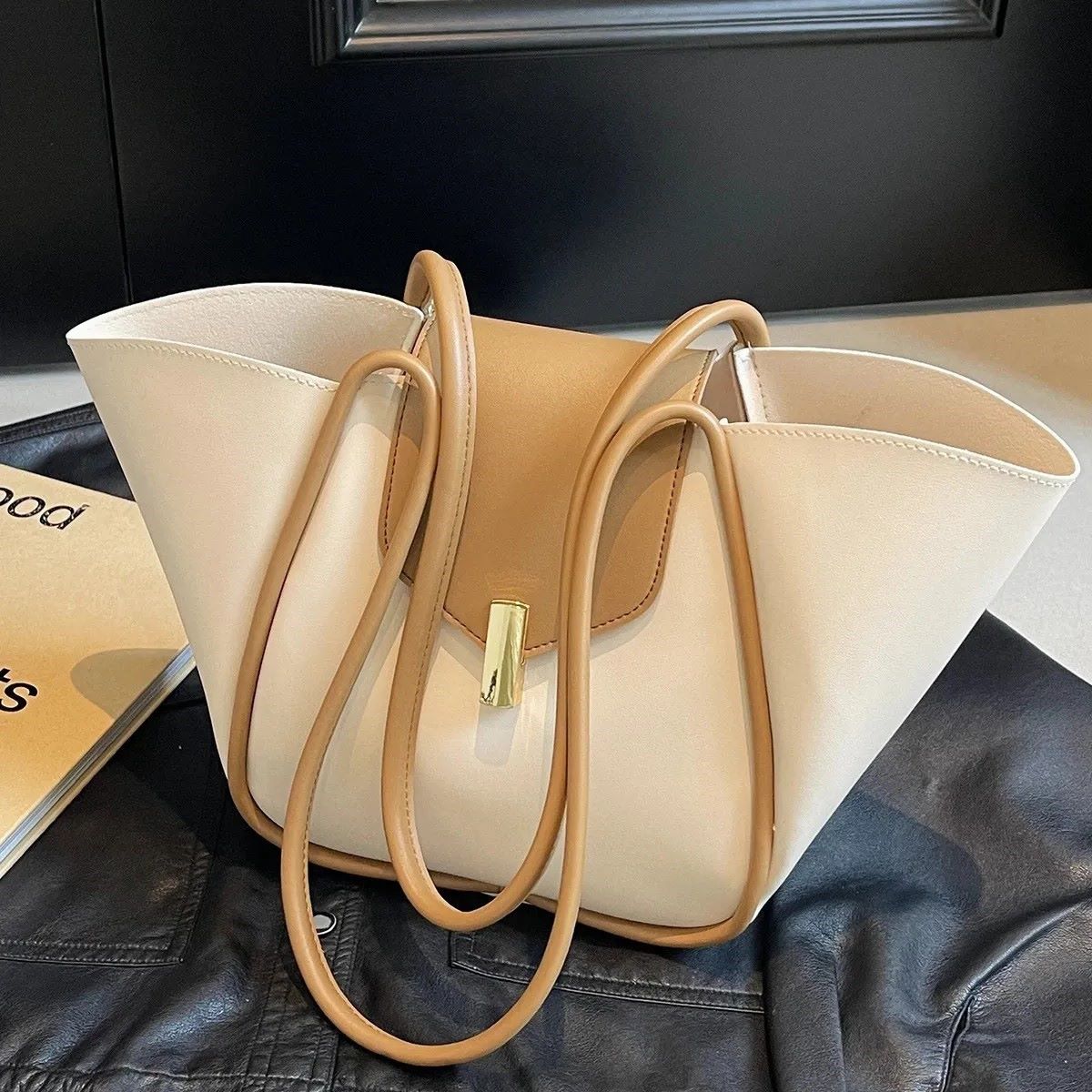 Adele Solid Medium Handbags