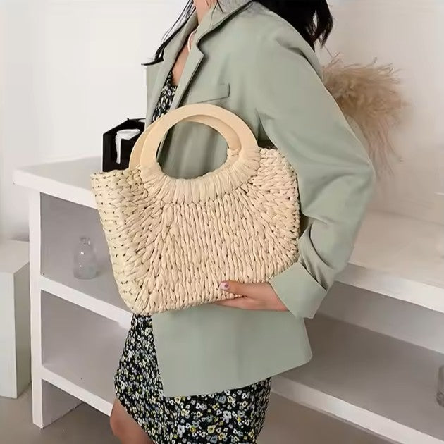 Beach Weave Handle Bag