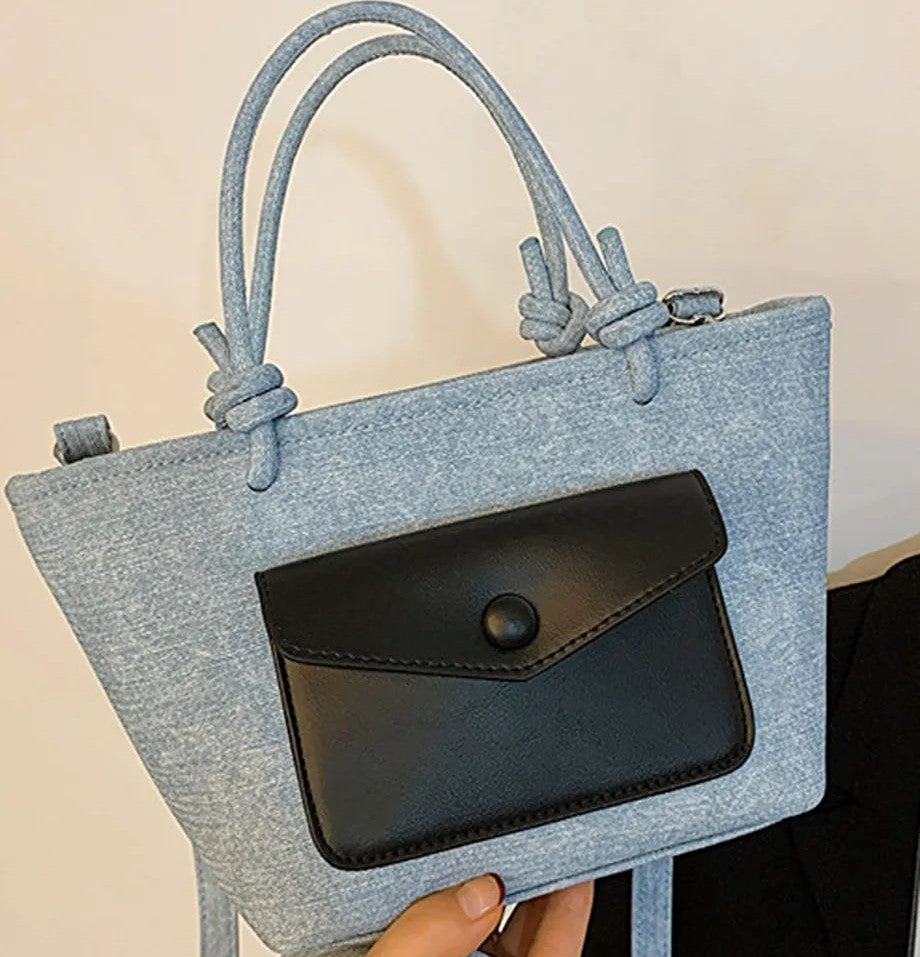 Knotty Denim Mini Handbags