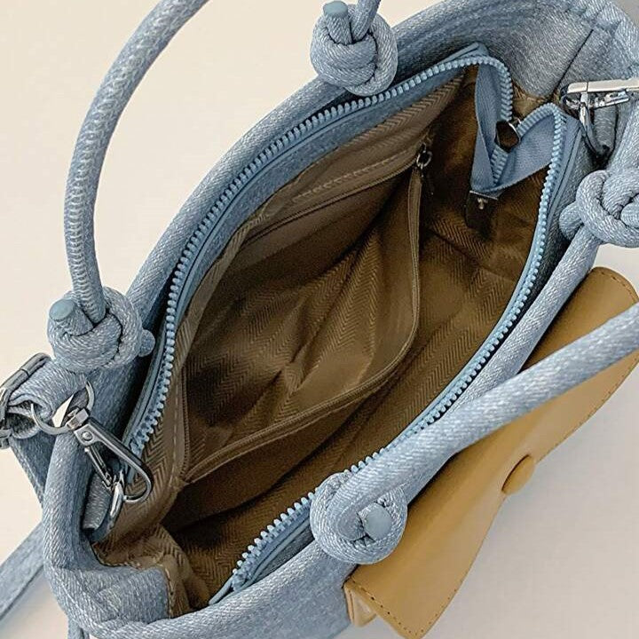 Knotty Denim Mini Handbags