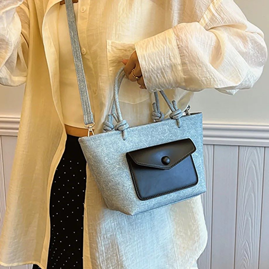 Knotty Denim Mini Handbags